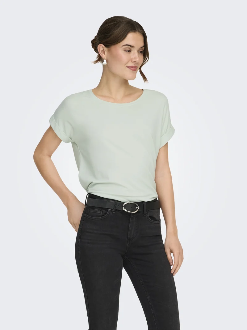 ONLMOSTER S/S O-NECK TOP NOOS JRS, Green Lily