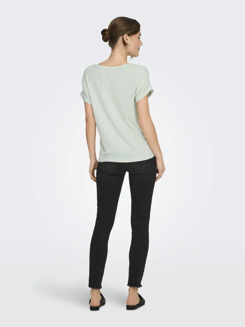 ONLMOSTER S/S O-NECK TOP NOOS JRS, Green Lily