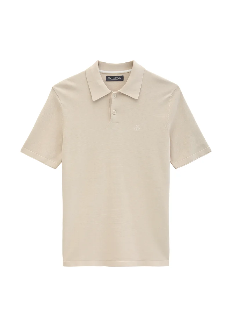 Knit Poloshirts Shortsleeve, Light Oat