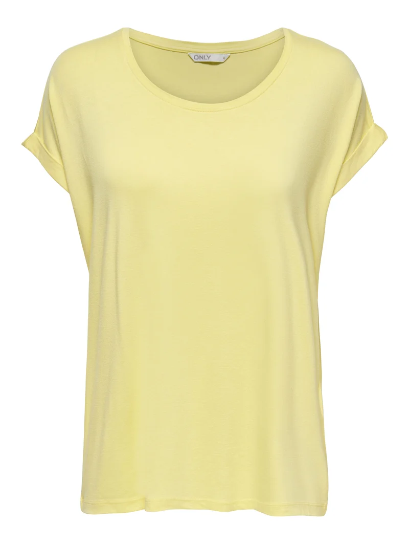 ONLMOSTER S/S O-NECK TOP NOOS JRS, Pale Banana