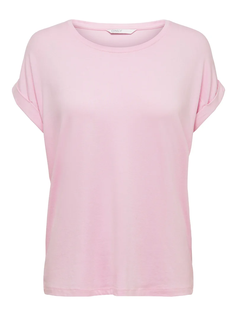 ONLMOSTER S/S O-NECK TOP NOOS JRS, Pink Lady
