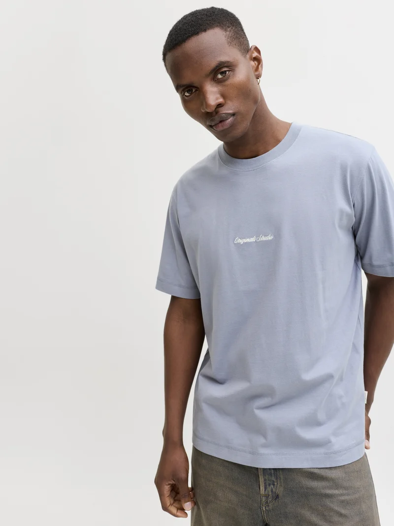 JORNORREBRO EMB TEE SS CREW NECK NO, Tradewinds