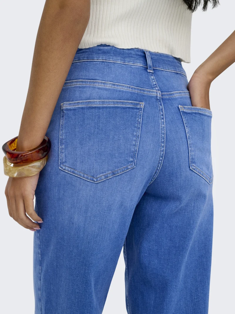 ONLMADISON BLUSH HW WIDE DNM REA262, Special Bright Blue Denim