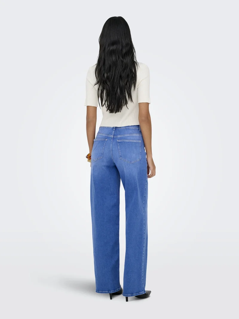 ONLMADISON BLUSH HW WIDE DNM REA262, Special Bright Blue Denim