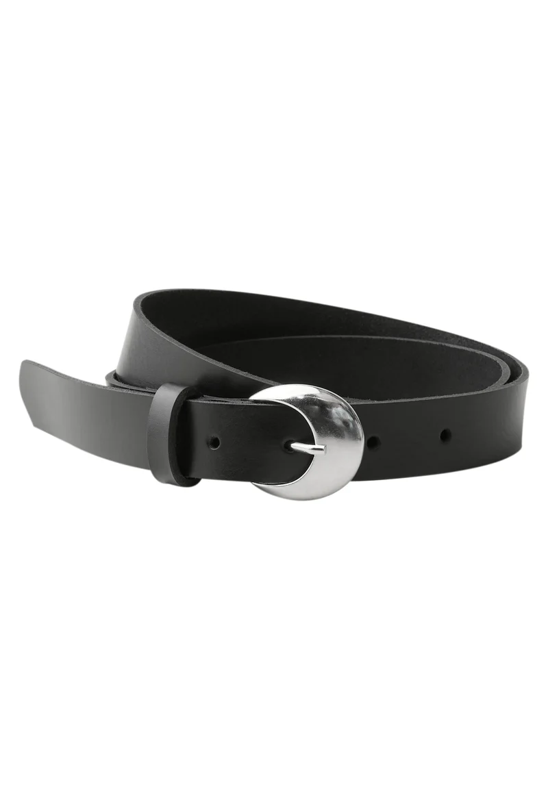 OP_Structured Leather Belt, Black
