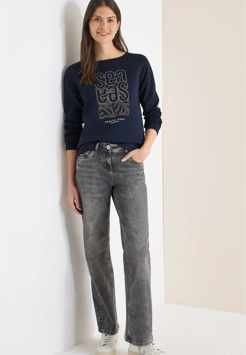 TOS Sea FP Embroidery T-shirt, universal blue