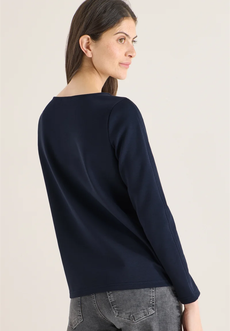 TOS Sea FP Embroidery T-shirt, universal blue
