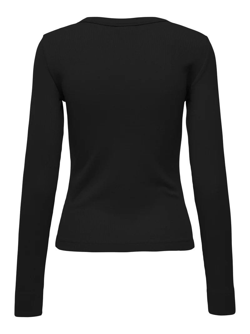 JDYSENTA L/S O-NECK TOP JRS, Black