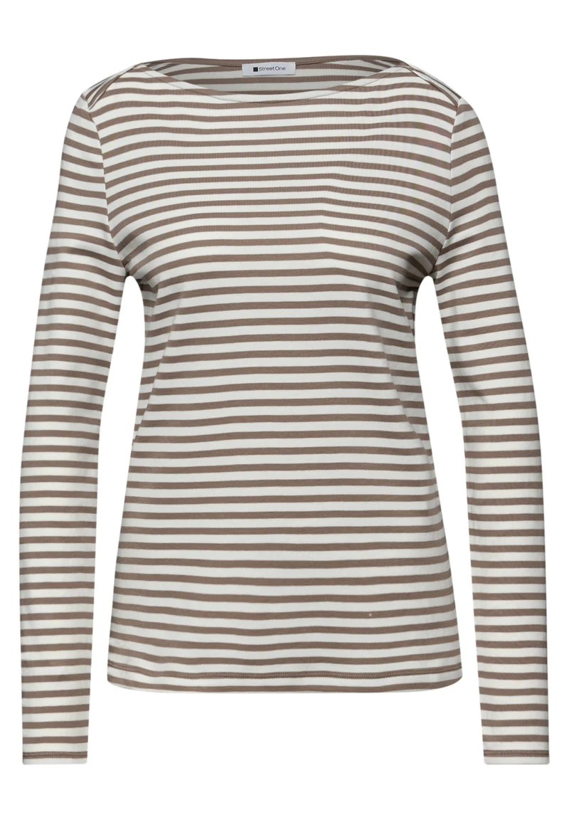 LTD QR u-boat yds stripe shirt, light terra mocha