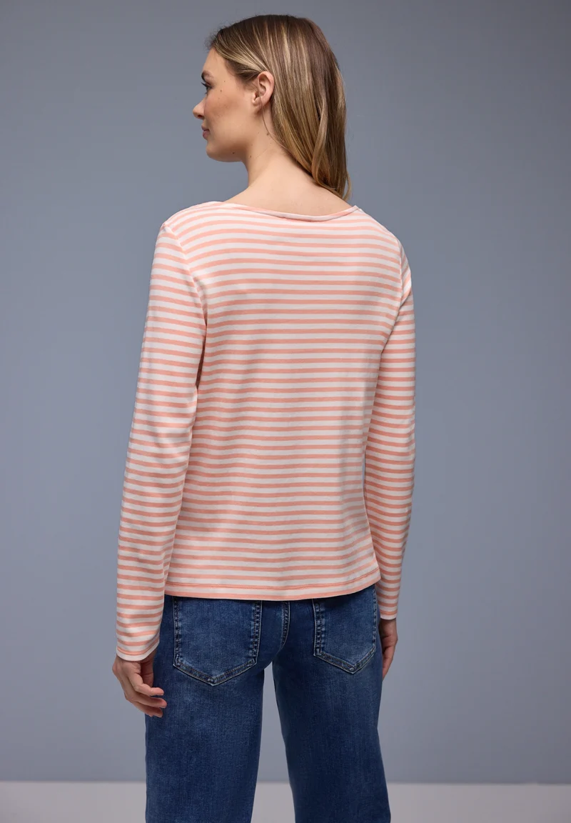LTD QR u-boat yds stripe shirt, light apricot
