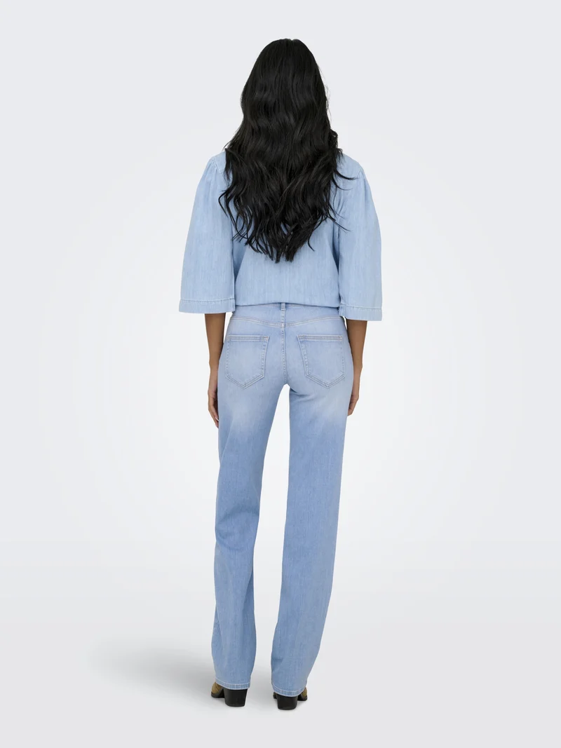 ONLBLUSH MID STRAIGHT DNM REA828 NO, Light Blue Denim