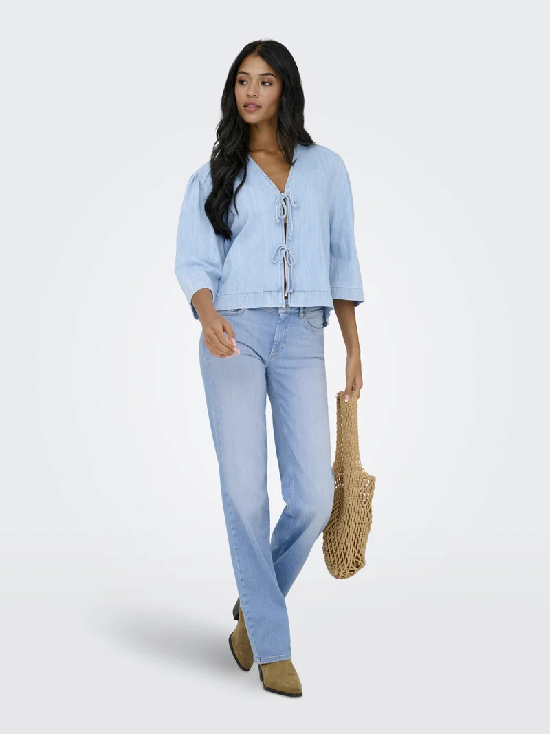 ONLBLUSH MID STRAIGHT DNM REA828 NO, Light Blue Denim