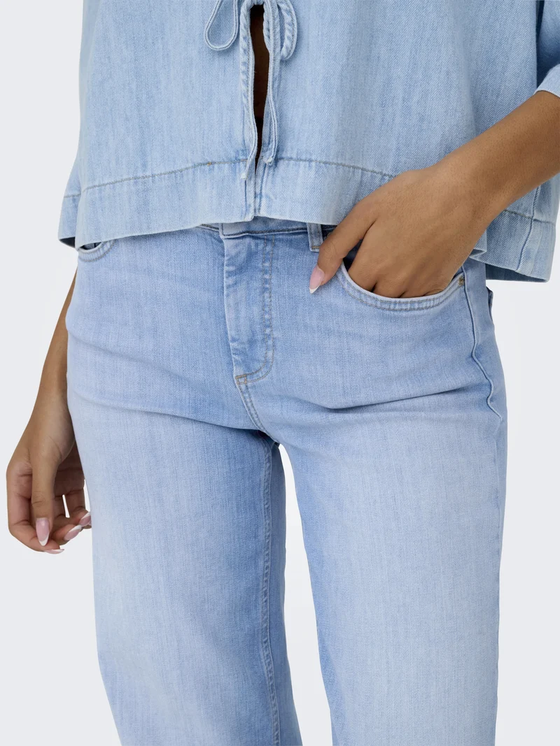 ONLBLUSH MID STRAIGHT DNM REA828 NO, Light Blue Denim