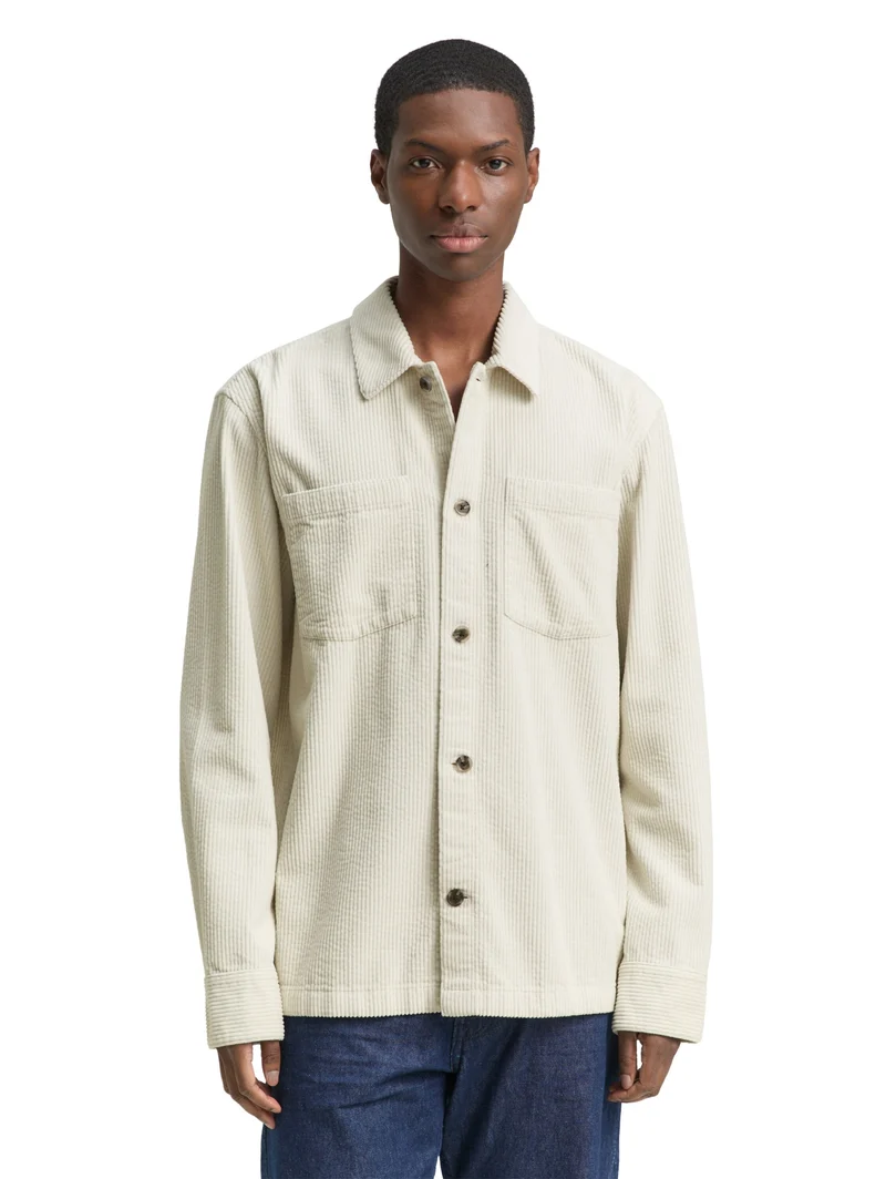 corduroy overshirt, greyish white