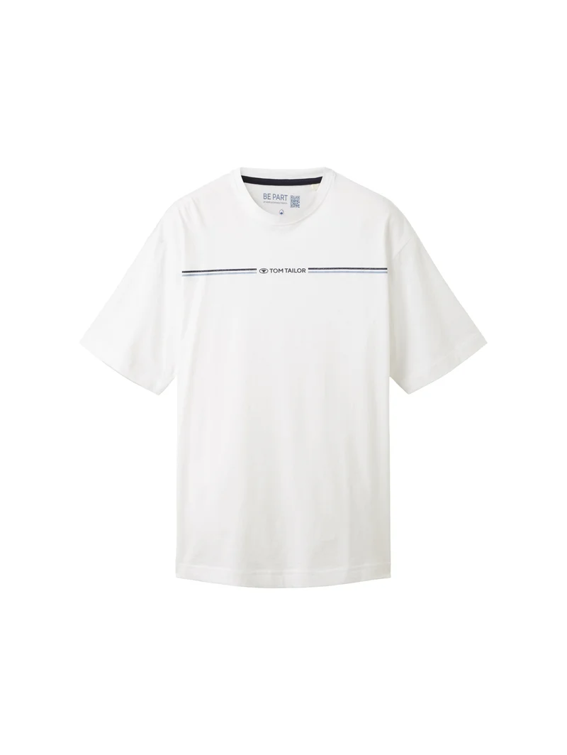printed crewneck t-shirt, White