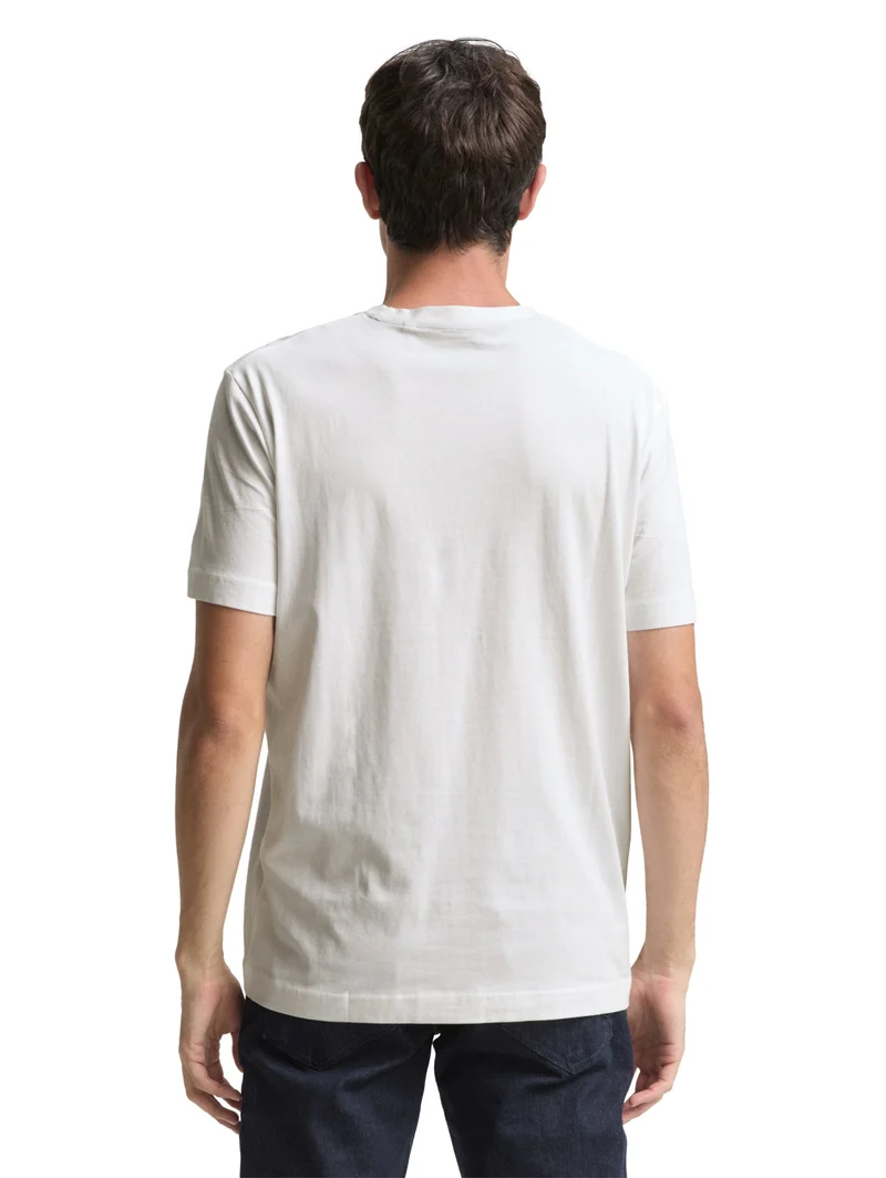 printed crewneck t-shirt, White