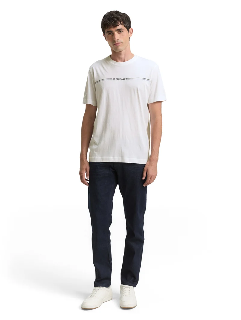 printed crewneck t-shirt, White