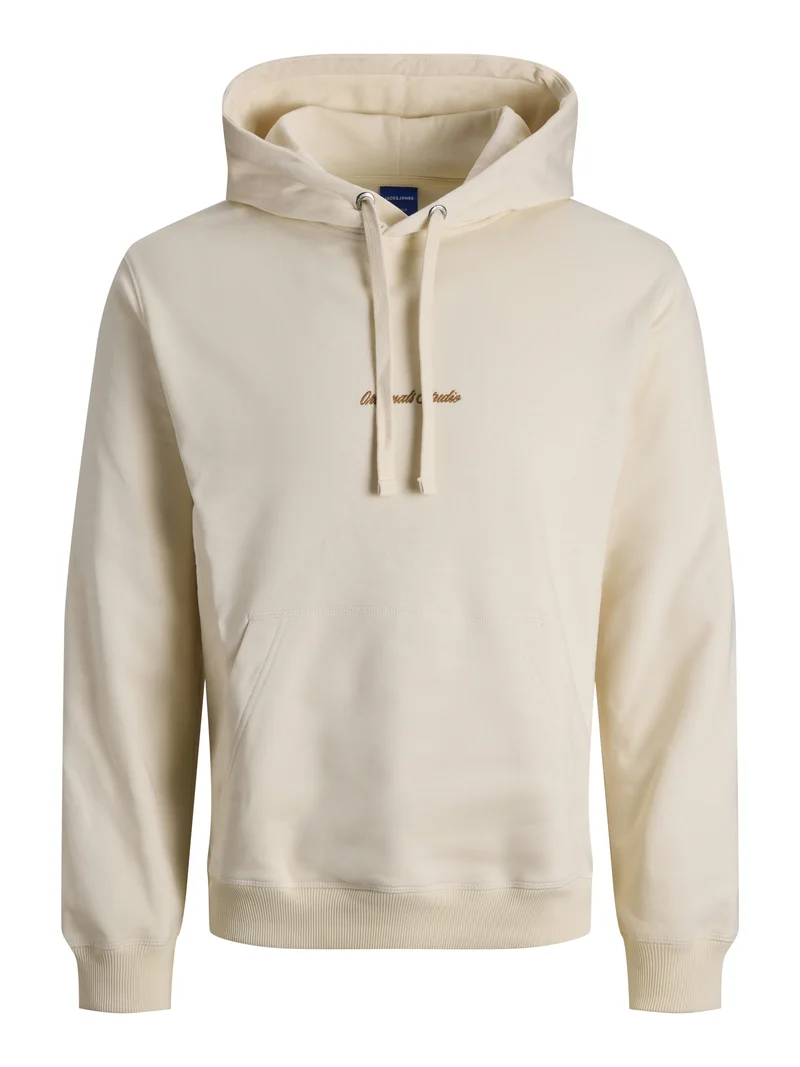 JORNORREBRO EMB SWEAT HOOD NOOS, Antique White