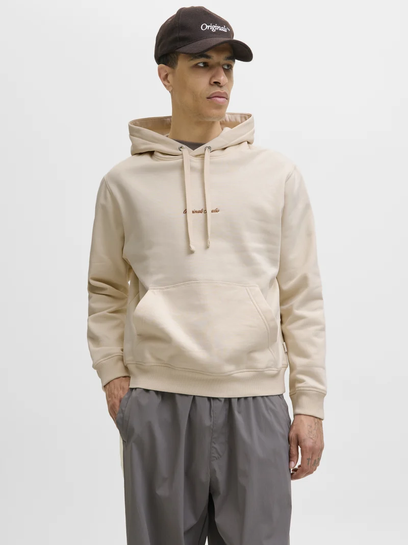 JORNORREBRO EMB SWEAT HOOD NOOS, Antique White