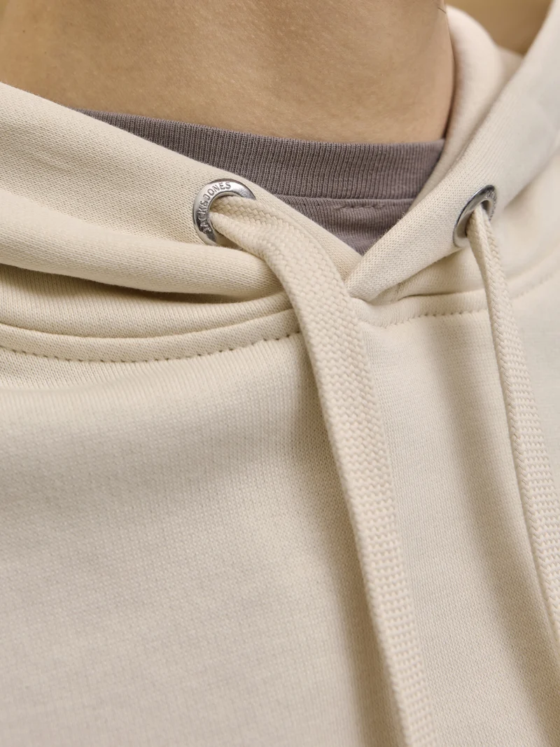 JORNORREBRO EMB SWEAT HOOD NOOS, Antique White
