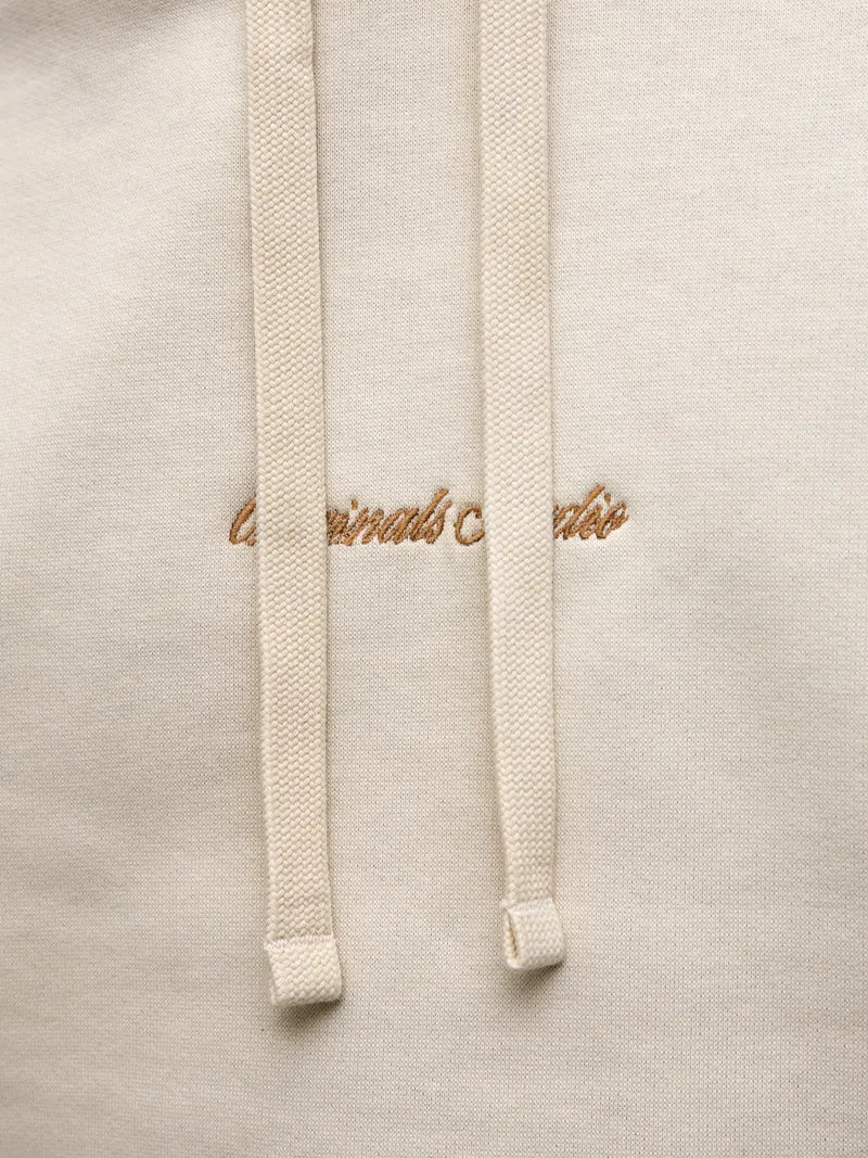JORNORREBRO EMB SWEAT HOOD NOOS, Antique White