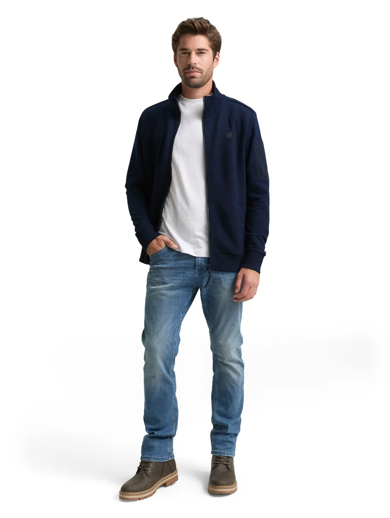 structured stand-up jacket, sky captain blue