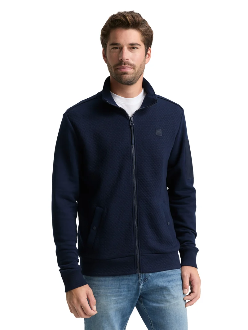 structured stand-up jacket, sky captain blue