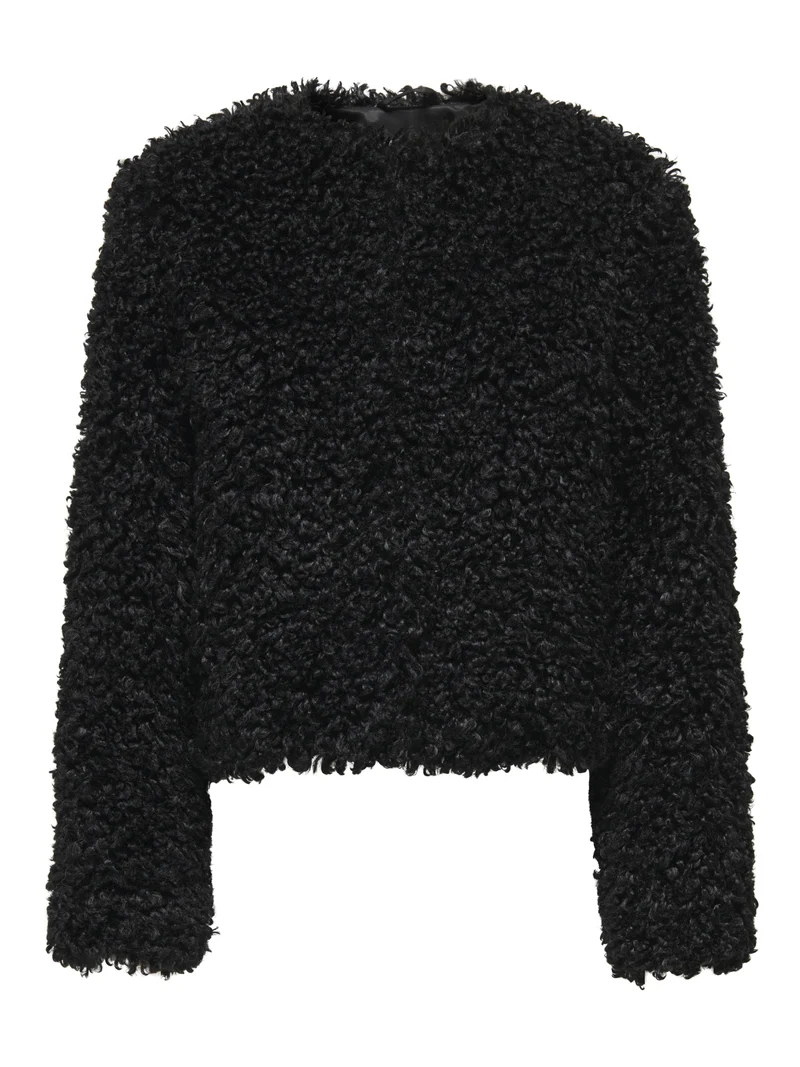 JDYNEO FAUX FUR JACKET OTW SIE, Black