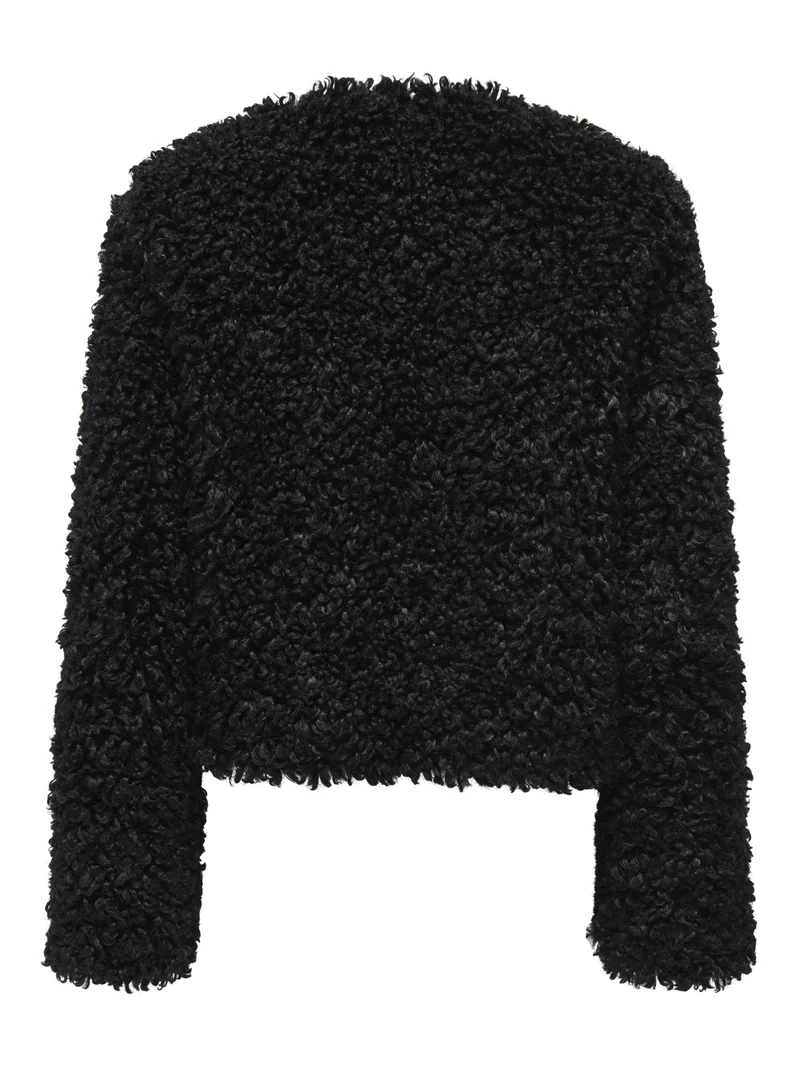 JDYNEO FAUX FUR JACKET OTW SIE, Black