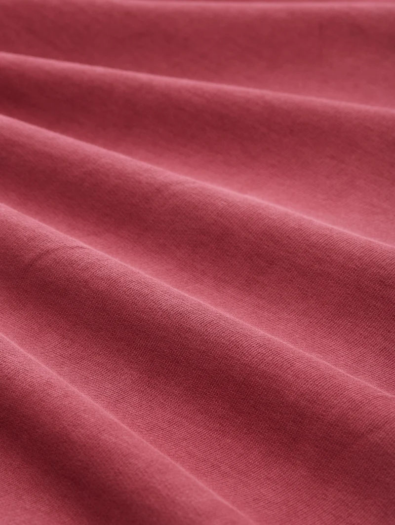 relaxed overdyed sweat with em, burnt russet