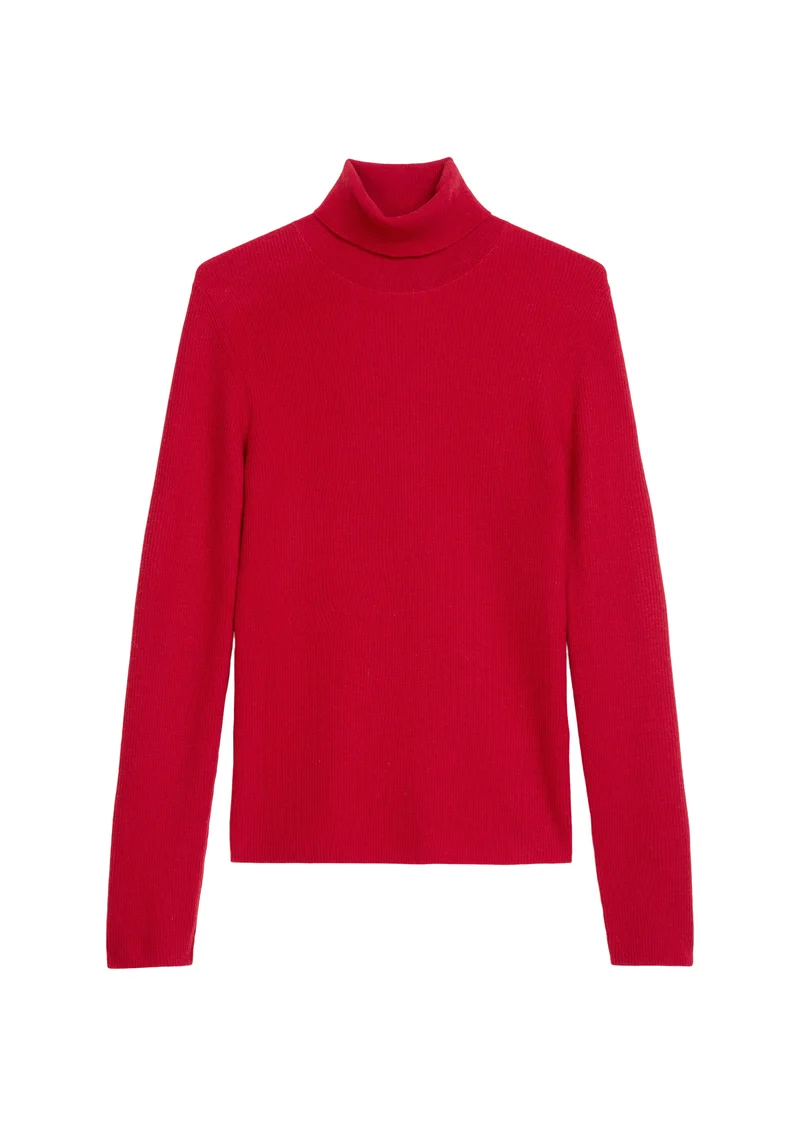 Knit Pullover, Longsleeve, Red Mulberry