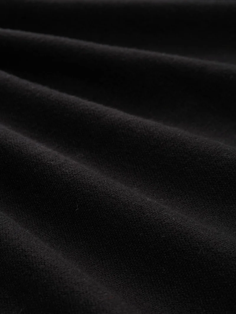 basic knitted bomber jacket, Black