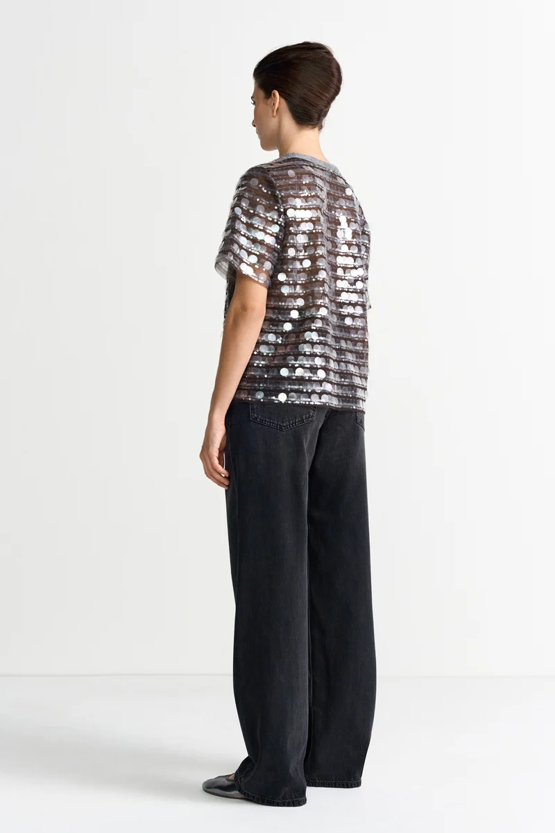 Sequin Shirt, grey melangé