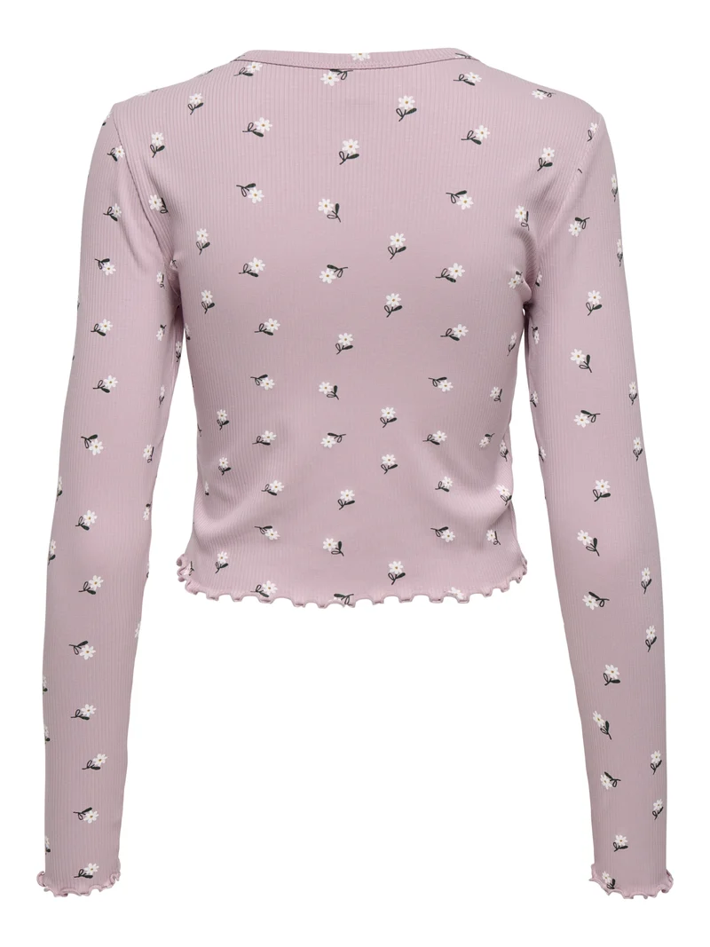 ONLINA L/S CARDIGAN JRS, Keepsake Lilac/Days flower