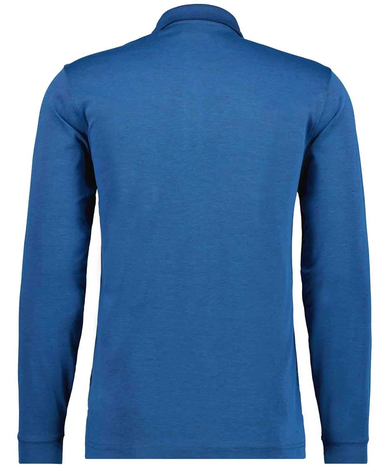 Polo soft knit LS, BLAU