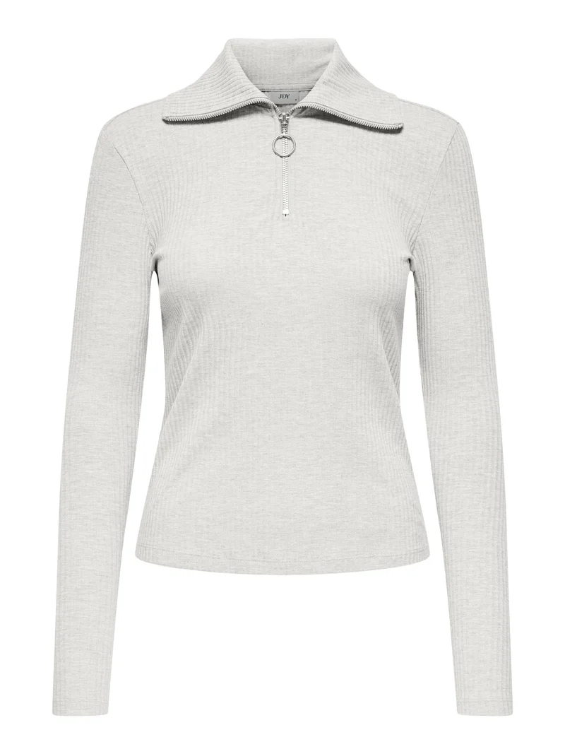 JDYEFFI L/S HALF ZIP TOP JRS, Cloud Dancer