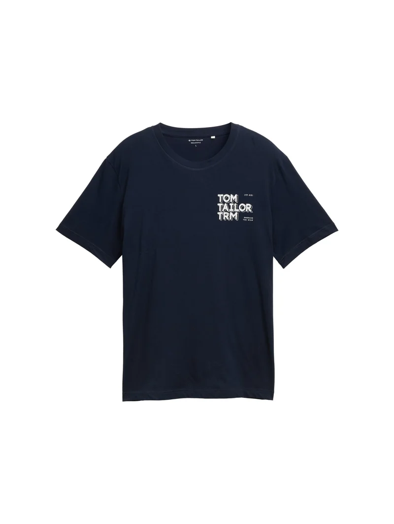printed t-shirt, sky captain blue