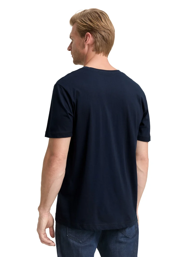 printed t-shirt, sky captain blue