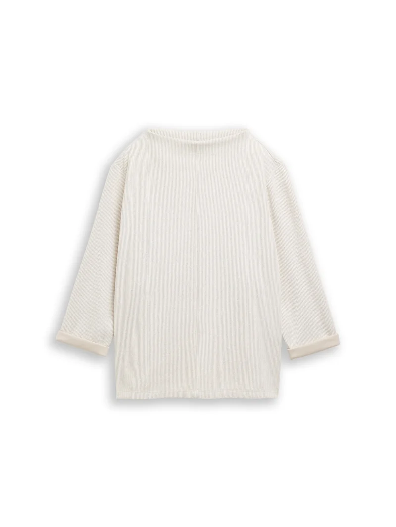 Sweatshirt mock neck, sand stone beige melange