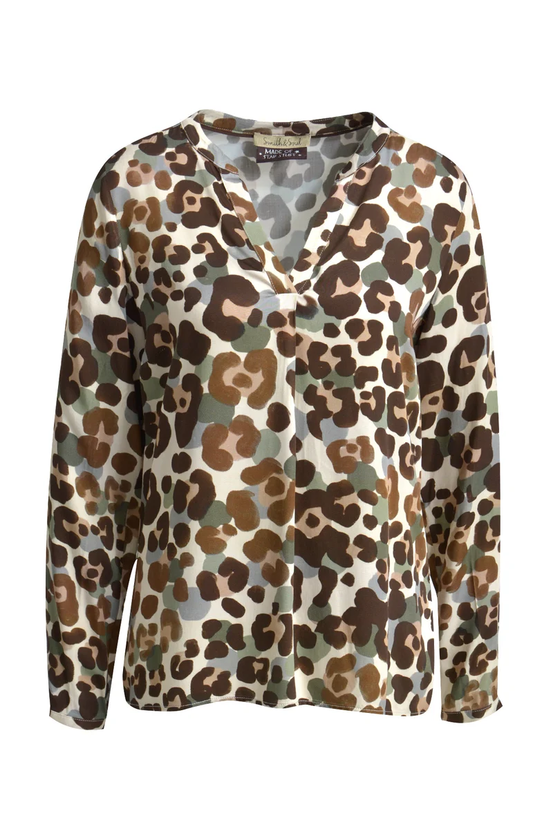 VINCE BLOUSE, CHOCO PRINT