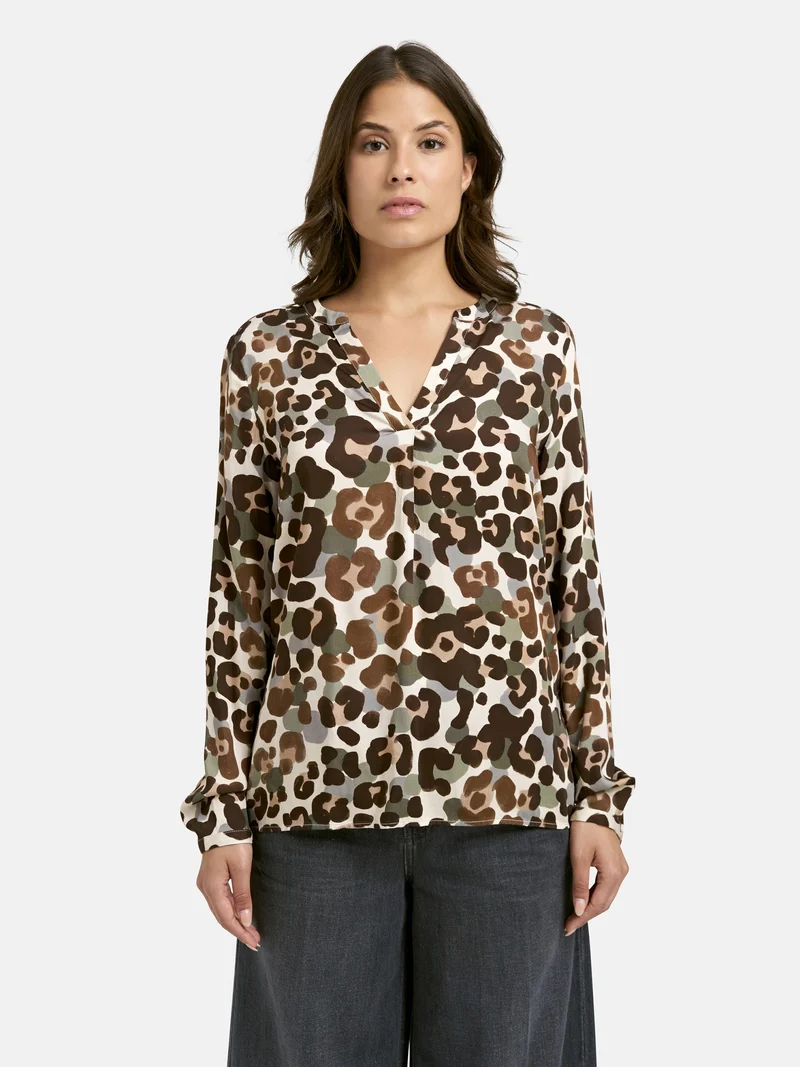 VINCE BLOUSE, CHOCO PRINT