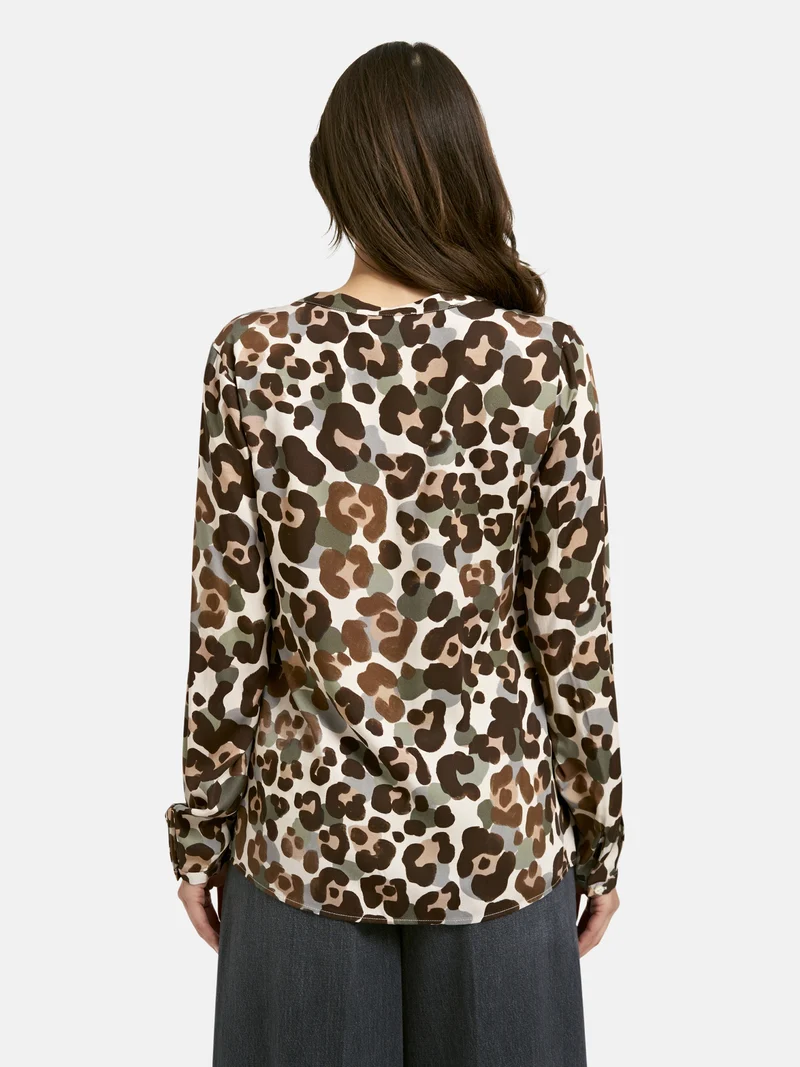 VINCE BLOUSE, CHOCO PRINT