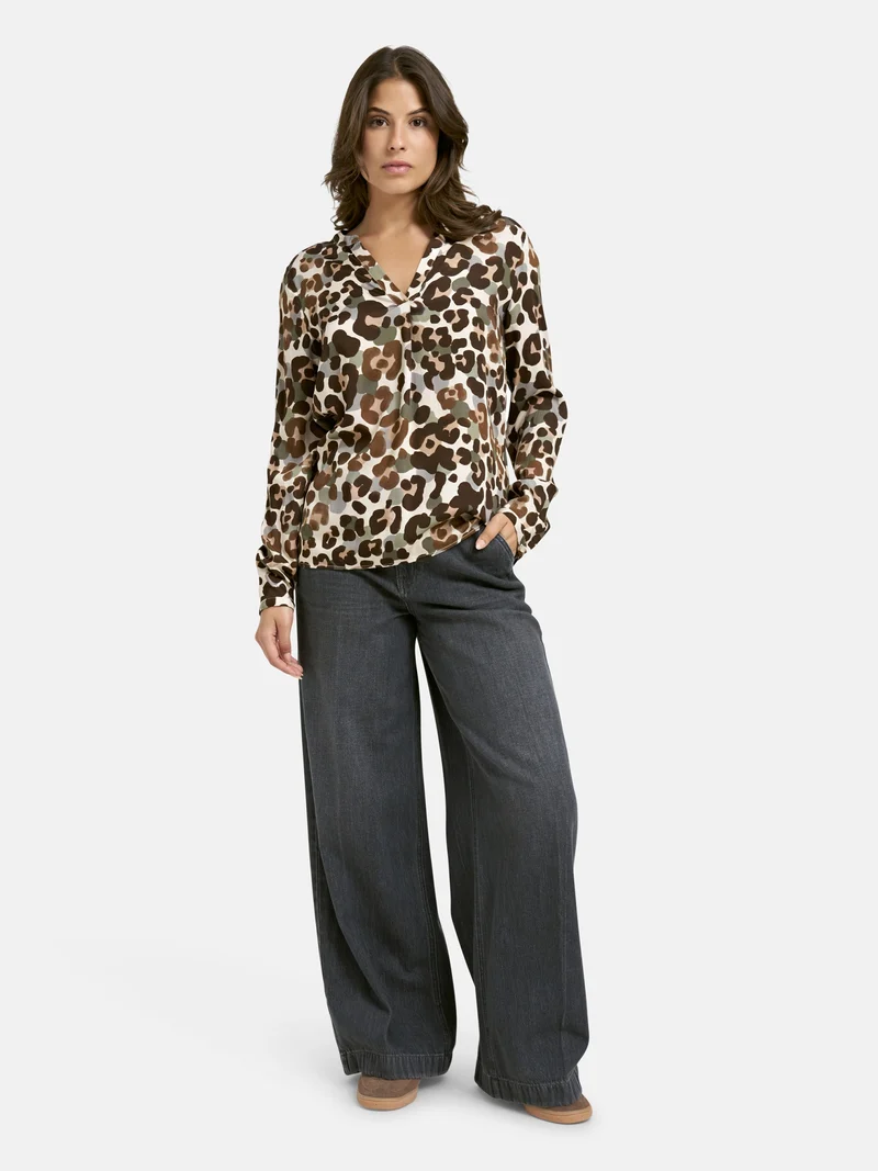 VINCE BLOUSE, CHOCO PRINT