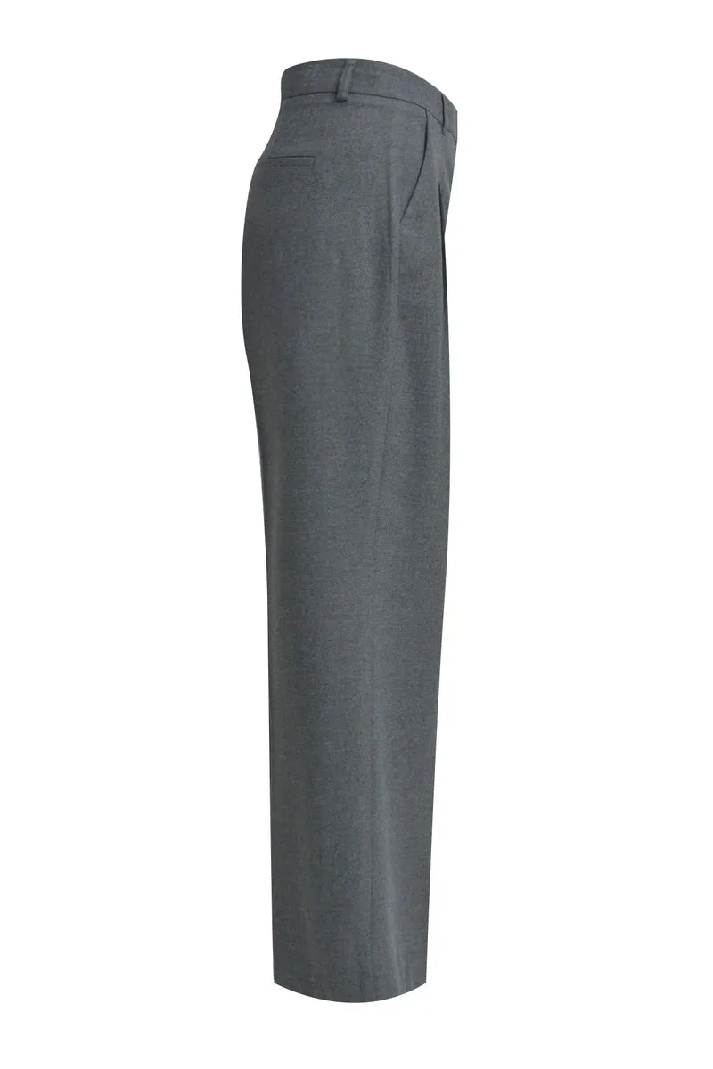 PLEATED PANTS, ANTHRACITE MELANGE
