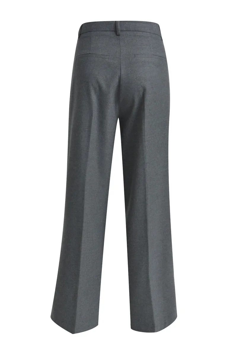 PLEATED PANTS, ANTHRACITE MELANGE
