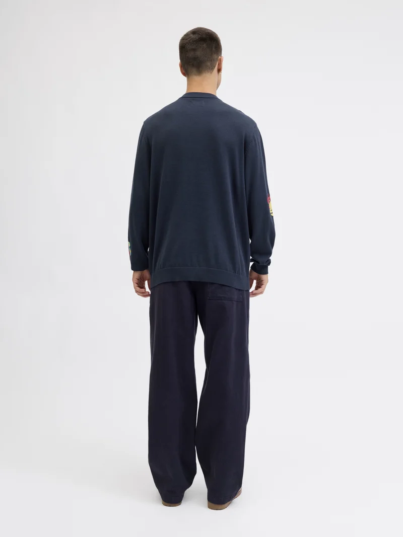 JORHOLIDAY KNIT CREW NECK, Sky Captain