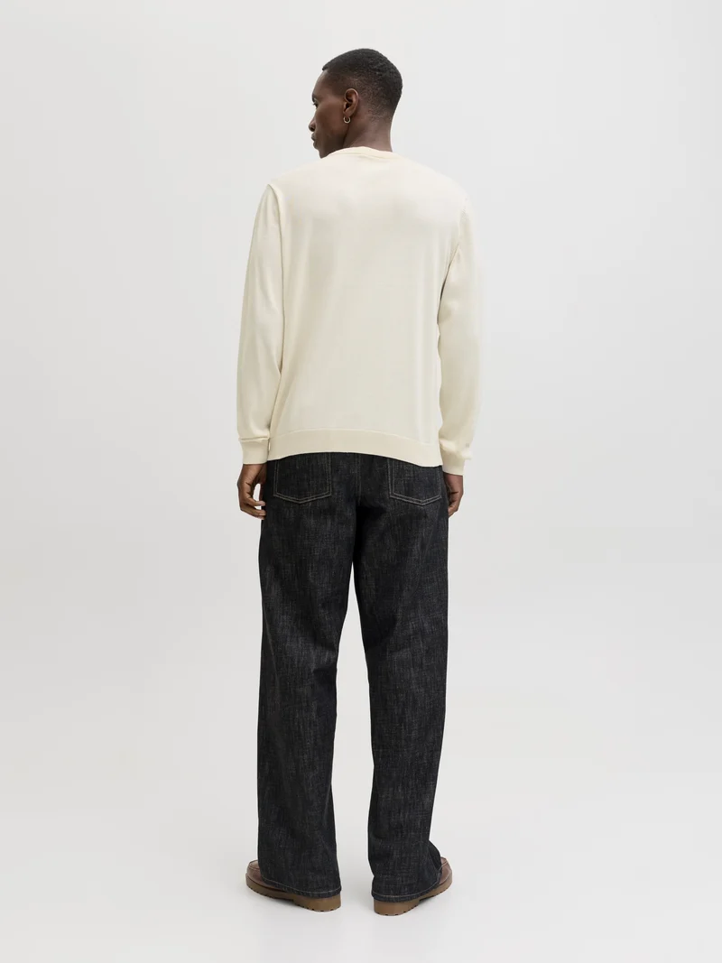 JORHOLIDAY KNIT CREW NECK, Sea Salt
