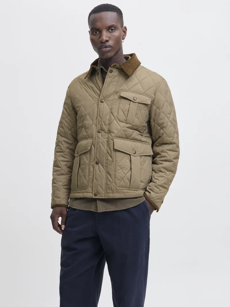 JPRBLUBRYAN QUILTED JACKET, Brindle