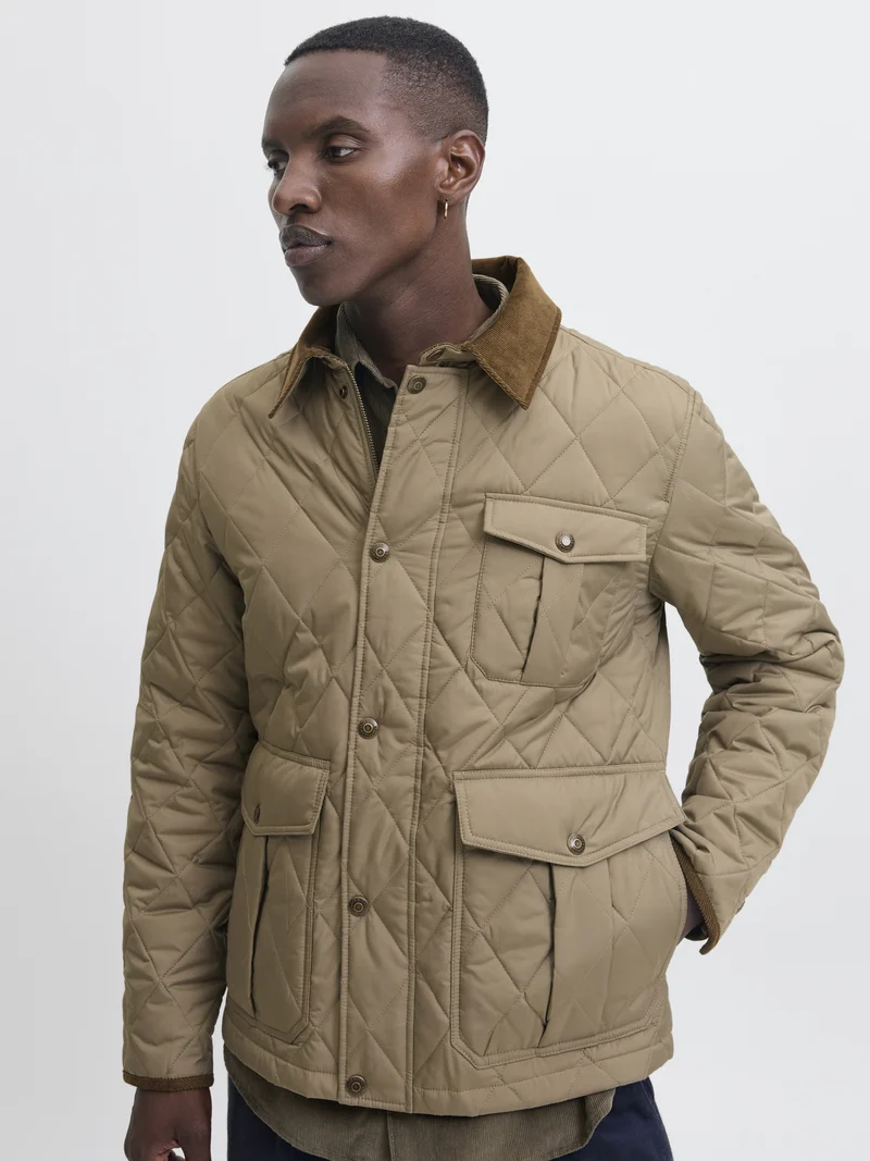 JPRBLUBRYAN QUILTED JACKET, Brindle