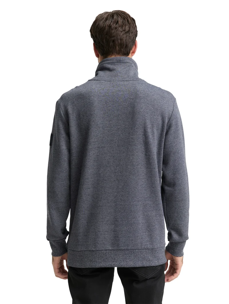 detailed snood, navy grindle structure